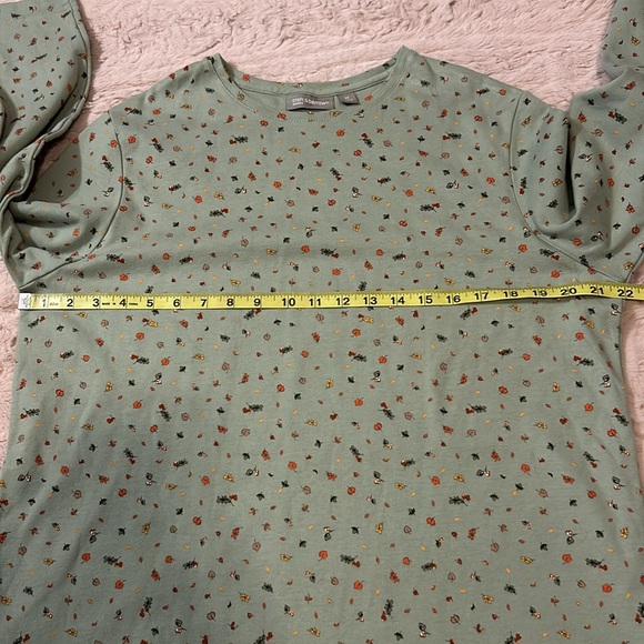 Size 1X Croft & Barrow leaf print top - Picture 6 of 10